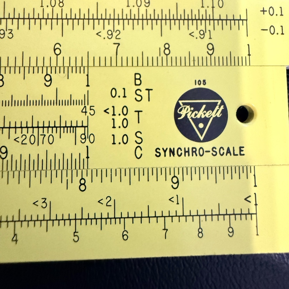 PICKETT Synchro-Scale Model N800-ES Slide Rule w/Case - Picture 15 of 16